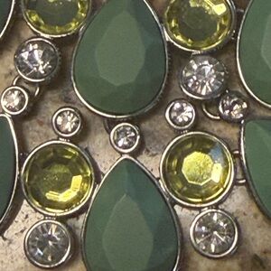 Lia Sophia Green and Yellow Teardrop Necklace